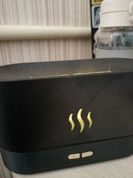 Увлажнитель воздуха Камин Flame Aroma Diffuser RGB с эффектом пламени и подсветкой Черный