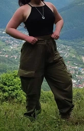 Штани карго коричневі S фото від покупців 3