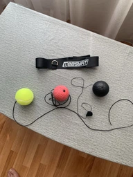 Набор для бокса EasyFit Fight Ball Set (повязка на голову + 3 шт боксерских боевых мяча файт бола на резинке, пневмотренажер, мяч для реакции fightball)