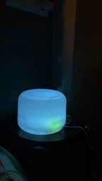 Зволожувач повітря нічник аромадифузор ультразвуковий для дому з led підсвічуванням на 7 кольорів і пультом 500 мл фото від покупців 2