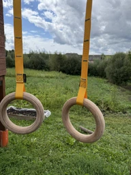 Детские гимнастические кольца со стропами 2шт пара Troli Rundy Rings Sling 170мм фото от покупателей 5