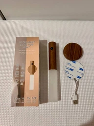 Светильник LED настенный с датчиком движения, под дерево Induction lamp, аккумуляторная лампа-ночник с теплым светом, магнитным креплением и USB-зарядом, для спальни, коридора, кухни Темное дерево WSD-058-DarkWood фото от покупателей 2