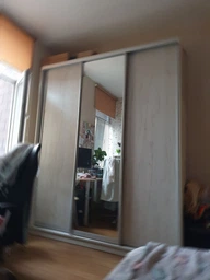 Шафа-купе Viant LigthKombo ДСП+Дзеркало+ДСП 2400х600x2400 мм Кашемір фото від покупців 1