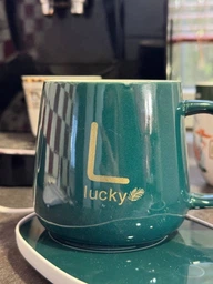 Чашка з підігрівом Lucky 400 мл з кераміки з ложкою на USB-підставці 55°C подарунковий набір фото від покупців 5