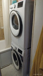 Стиральная машина Beko B3WFU 5723 W, фронтальная, узкая, 49 см, 7 кг, 1200 об/мин, C/A/B, 15 программ, инвертор, пар, дисплей, белый с белым люком фото от покупателей 5