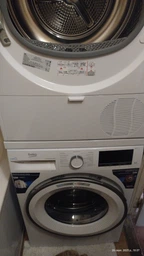Стиральная машина Beko B3WFU 5723 W, фронтальная, узкая, 49 см, 7 кг, 1200 об/мин, C/A/B, 15 программ, инвертор, пар, дисплей, белый с белым люком фото от покупателей 3