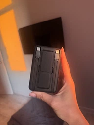 Павербанк УМБ 10000 mAh бездротова магнітна зарядка 15 W Navu повербанк magsafe швидка зарядка 3.0 PD міні powerbank 15 Вт вбудований кабель зовнішній портативний акумулятор PD 22.5W магсейф для телефону айфона iPhone кабель для роутера в комплекті фото від покупців 5