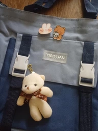 Школьный рюкзак набор для девочки 5 в 1 AWAY2 портфель женский шопер + значки и брелок фото от покупателей 2