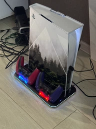 Вертикальна док-станція Saitake для PS5 з охолодженням та RGB-підсвіткою для PlayStation 5, PS VR2, чорна фото від покупців 2