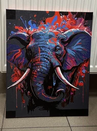 Картина по номерам STRATEG Красочный слон, 40x50 см (DY423)