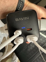 Сетевой фильтр-удлинитель Bavin PC2026Y 65W GaN Super Quick Charger QC4.0 + 2 PD3.0 Type-C + 2 USB-A 3A PPS + 2 AC 250V 2500W 1.5M Black (C-S-PC2026Y BK) фото от покупателей 1