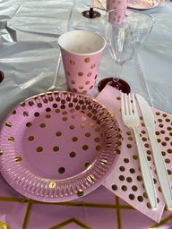 Серветки святкові "Pink gold" (20 шт.), Польща, розмір - 33х33 см