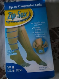 Гольфы для профилактики варикоза компрессионные эластичные Zip Sox, утягивающие гольфы для снятия усталости и отеков ног, с молнией, размер L/XL, 2 шт в комплекте Черные, ZSG-150-L/XL-Black фото от покупателей 2