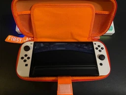 Сумка чехол для переноски приставки Nintendo Switch кейс Fungoofun для консоли и аксессуаров на 1 отделение,синяя F519_1_orange фото от покупателей 1