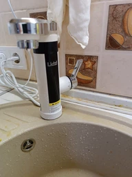 Проточный кран-водонагреватель кухонный для кухни Lidz Warm 061 LDWAR061WCR35431 White / Chrome