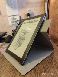 Чохол Galeo Premium Rotating Stand для PocketBook 970 Blue фото от покупателей 4