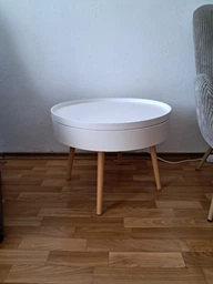 Столик кофейный ModernHome by Multistore круглый с отделением для хранения 60 см (FH-CT0210)