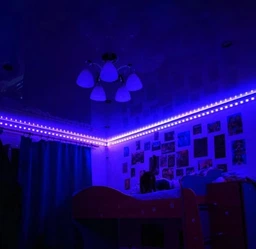 Умная светодиодная led лента rgb smd 5050 usb с bluetooth приложением разноцветная влагостойкая IP65 самоклеющаяся с пультом 5 метров лед диодная ргб мультиколор гирлянда блютуз от юсб powerbank повербанка для подсветки Авто ТБ ПК 5 вольт (El_App5050) фото от покупателей 3