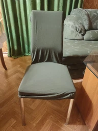Чехол на стул универсальный натяжной однотонный. Оливковый, (F6-03253.olive)