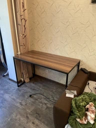 Стіл офісний/комп’ютерний у стилі Лофт, каркас металевий, 120х60 см, горіх каліфорнійський – StepLoft Comp-table-109 фото от покупателей 4