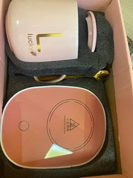 Набор из чашки керамической и подогревающей подставки Lucky, Pink фото от покупателей 2