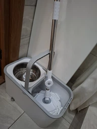 Комплект для уборки RZTK Spin Mop (швабра и ведро с отжимом) + 1 дополнительная сменная насадка фото от покупателей 14