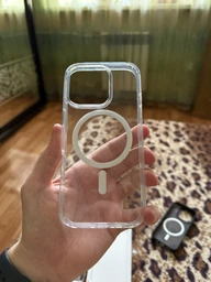 Чохол для iPhone 16 Pro з Magsafe Rock Crystal Series Прозорий фото від покупців 1