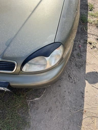 Накладка фар daewoo lanos (війки) тюнінг (гладкі)