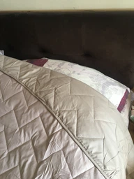 Покрывало Sleepingg Bodi двустороннее 240х260 Антиаллергенное волокно со стежкой какао/Серое (4820227286133) фото от покупателей 4