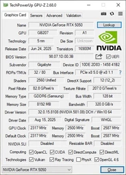 Видеокарта Gigabyte GF RTX 5050 8GB GDDR6 WindForce OC V2 (GV-N5050WF2OCV2-8GD) фото от покупателей 5