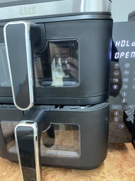 Двойная аэрофритюрница iHunt BRO Air Fryer Dual Stack 11 л, обдув 360° Hot Air, две независимые зоны, приготовление пищи горячим воздухом, антипригарное покрытие, нержавеющая сталь
