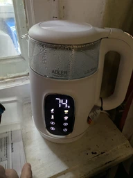 Электрочайник ADLER AD 1305 White/Gold POLAND 1.7L с регулятором температуры фото от покупателей 2