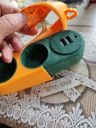 Колодка для подовжувача Voltronic 2 гнізда+2USB без заземлення 16A 220V, Orange, Q100 (YT21353)