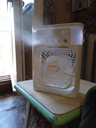 Настільний вентилятор з зволожувачем повітря Air Cooler Fan з USB та LED підсвічуванням (2104618501)