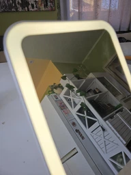 Дзеркало для макіяжу акумуляторне безпровідне 3 режими Smart LED Makeup Mirror косметичне настільне з LED підсвіткою у ванну кімнату біле