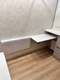 Обідній стіл-трансформер Ніка стіновий Ferrum-decor 420x900x500 Чорний метал ДСП Білий 16 мм (NIKA001) фото від покупців 4