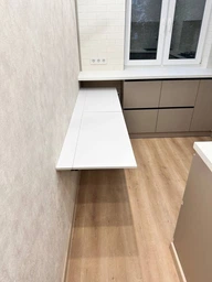 Обідній стіл-трансформер Ніка стіновий Ferrum-decor 420x900x500 Чорний метал ДСП Білий 16 мм (NIKA001) фото від покупців 3