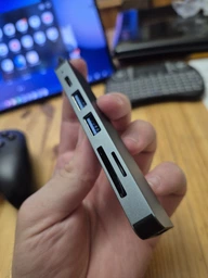 Usb хаб перехідник type с на юсб 6в1 hub адаптер на тайп сі для ноутбука макбука смартфона планшета пк Brillix UC-H6 Max концентратор з кардрідером розгалужувач 4 порти 4K HDMI+USB*2+SD/TF card reader+PD Female hub 6in1 фото від покупців 4