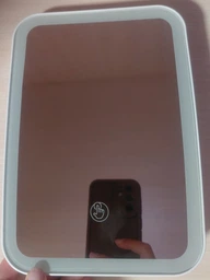 Дзеркало для макіяжу акумуляторне безпровідне 3 режими Smart LED Makeup Mirror косметичне настільне з LED підсвіткою у ванну кімнату біле фото від покупців 1