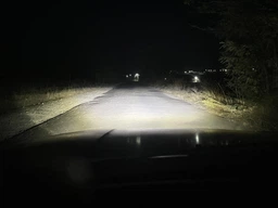 Додаткова потрійна міні LED лампа фара лінза 3в1 світлодіодна ближнє-дальне світло DRIVEREYES 12-24В прожектор фото від покупців 4