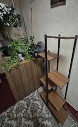 Подставка для цветов металлическая 6-ярусная 113 см 113x60x20см черно-коричневая SZ16CZ фото от покупателей 1