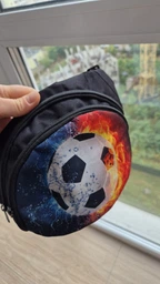 Бананка детская Футбол Football сумка через плечо для мальчика черного цвета с принтом фото от покупателей 1