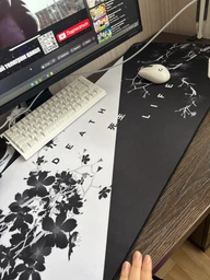 Игровая поверхность (Коврик для мышки) SHLab Сакура Black White SHM-849 (90х40 см) (33067) фото от покупателей 9