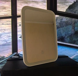 Дзеркало для макіяжу акумуляторне безпровідне 3 режими Smart LED Makeup Mirror косметичне настільне з LED підсвіткою у ванну кімнату біле фото від покупців 15