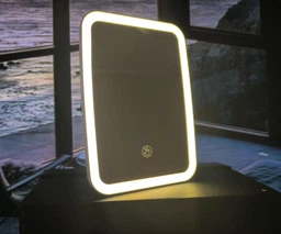 Дзеркало для макіяжу акумуляторне безпровідне 3 режими Smart LED Makeup Mirror косметичне настільне з LED підсвіткою у ванну кімнату біле фото від покупців 14