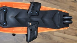 Трехколесный самокат со светящимися колесами и родительской ручкой Best Scooter Оранжевый
