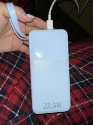 Power Bank 10000 mAh 22.5W Fast Charge, Вбудовані 4 кабелі Black