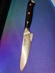 Японський ніж Santoku з дамаської сталі у подарунковій упаковці TURWHO 5" універсальний (VG10 Steel"5U) фото від покупців 2