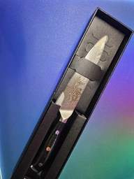 Японський ніж Santoku з дамаської сталі у подарунковій упаковці TURWHO 5" універсальний (VG10 Steel"5U) фото від покупців 1