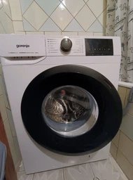 Фронтальная стиральная машина Gorenje, 6 кг, 1000 об/мин, класс энергоэффективности A+++, 435 см, с дисплеем, функцией пара, инверторный двигатель, белая (629053) фото от покупателей 11